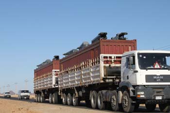Normaler Truck in Sudan