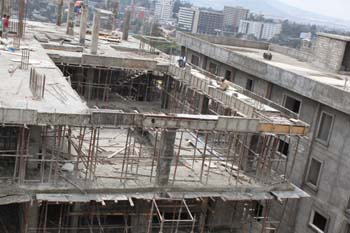 Hochhausbau in Addis Abeba